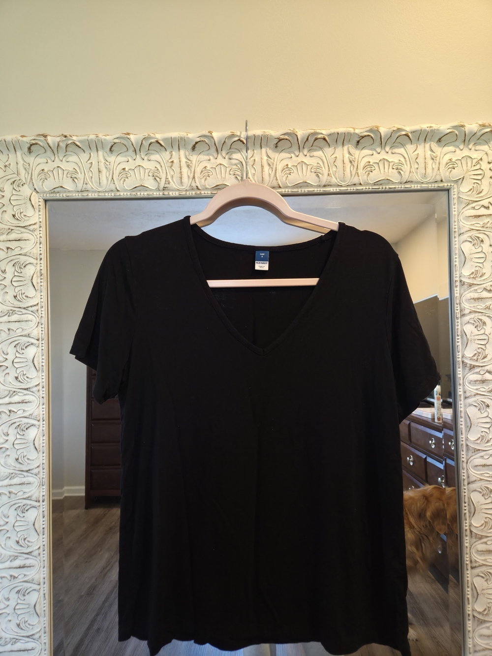 Black V-Neck Women’s Top